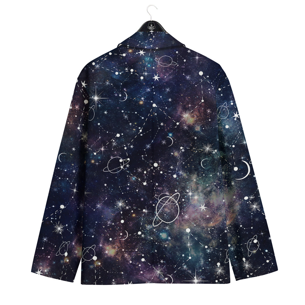 Space Constellation Galaxy Print Men's Sport Coat-grizzshop