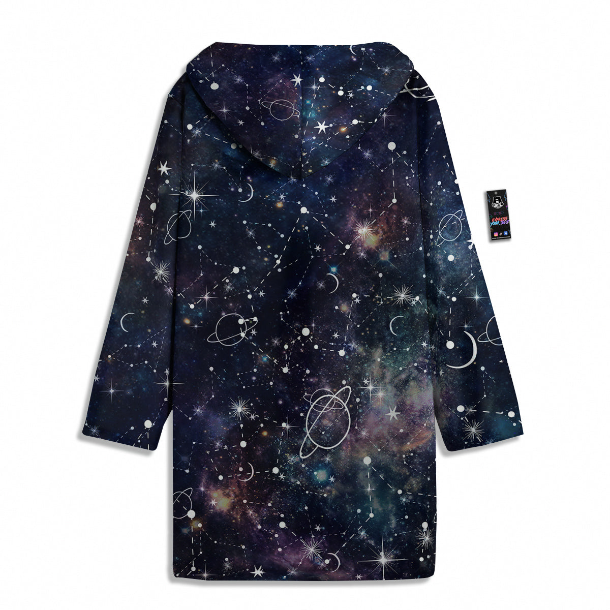 Space Constellation Galaxy Print Men's Windbreaker Jacket-grizzshop