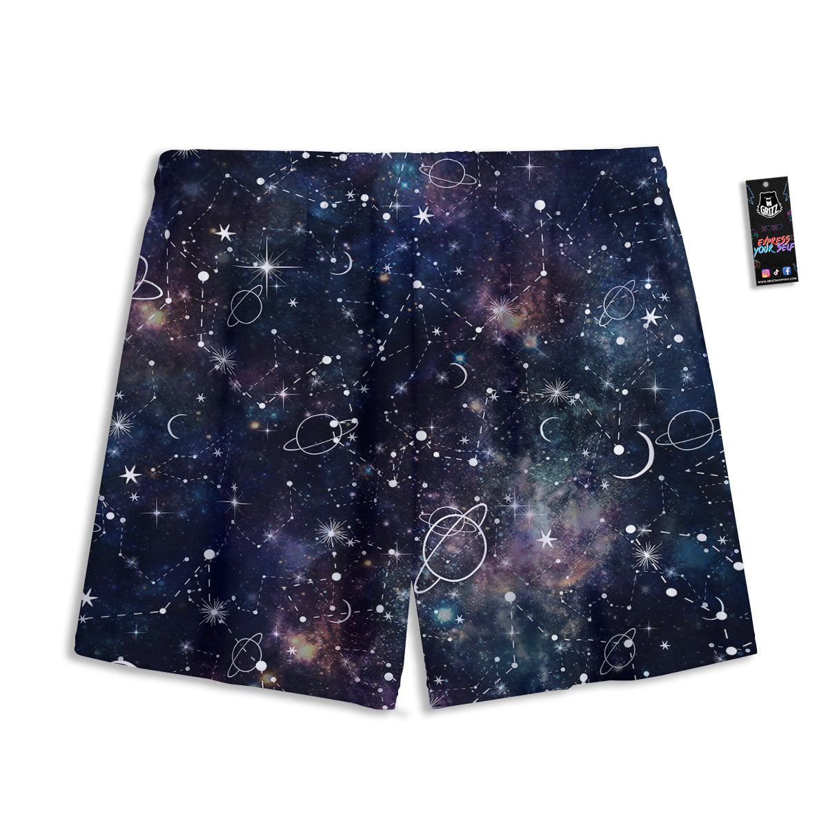 Sign Explosion Golden Dollar Print Mesh Shorts