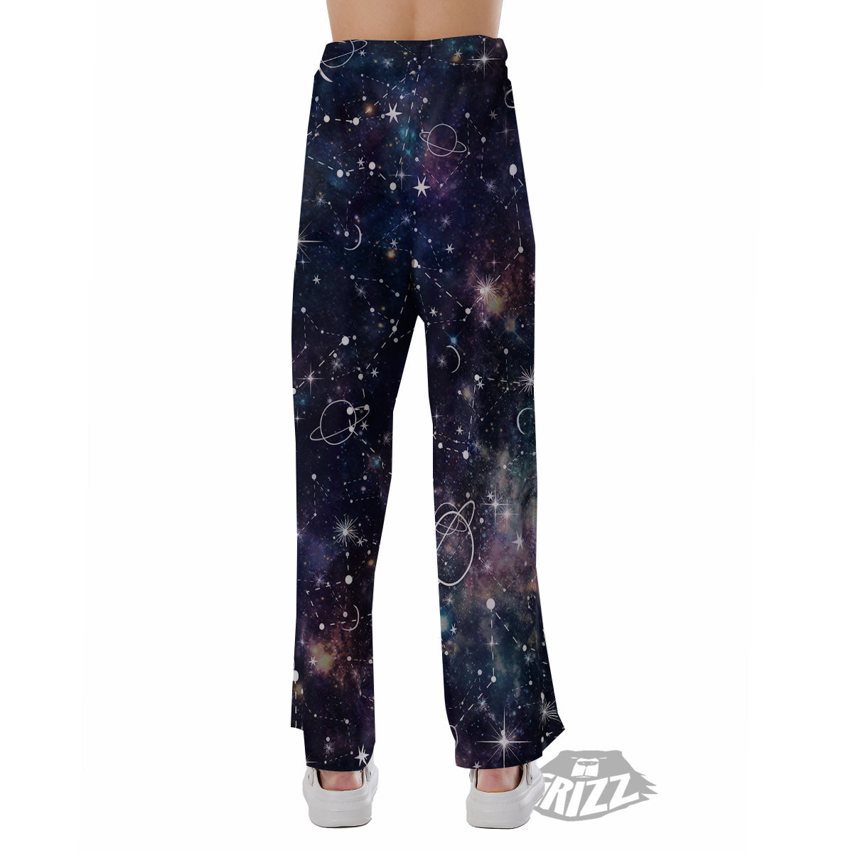 Space Constellation Galaxy Print Pajama Pants-grizzshop