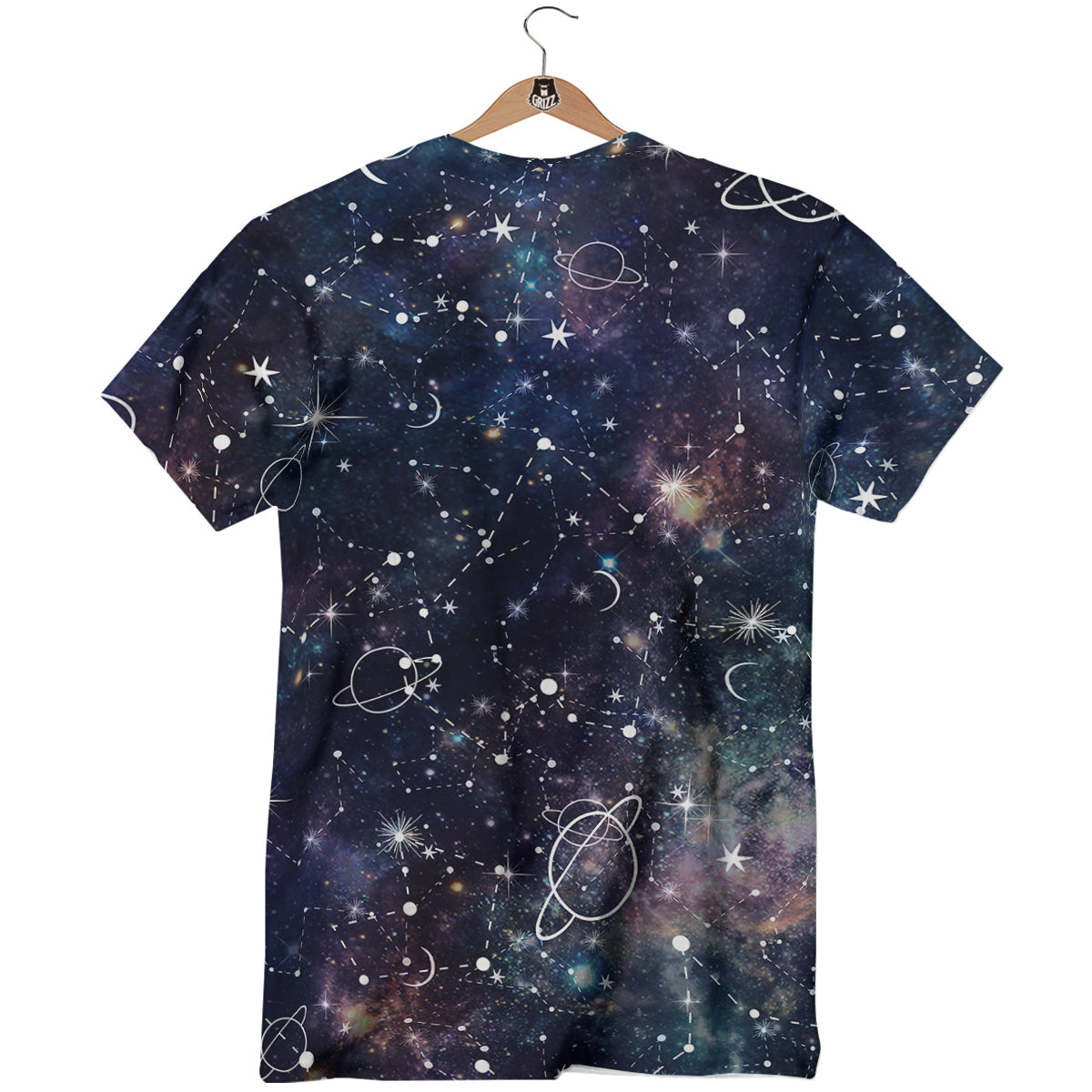 Space Constellation Galaxy Print T-Shirt-grizzshop
