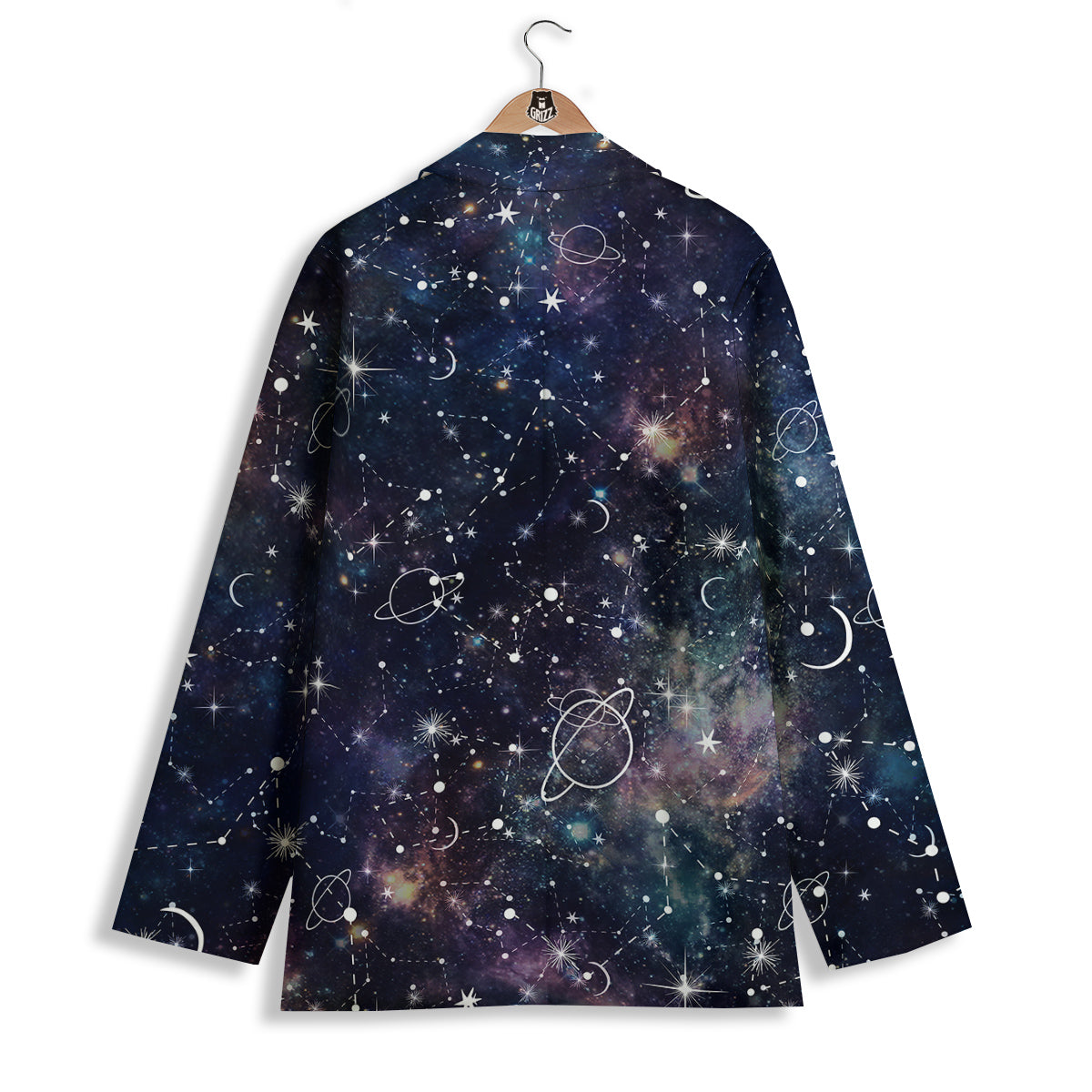 Space Constellation Galaxy Print Women's Blazer-grizzshop