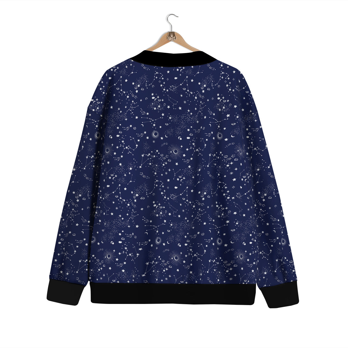 Space Constellation Print Pattern Cardigan-grizzshop