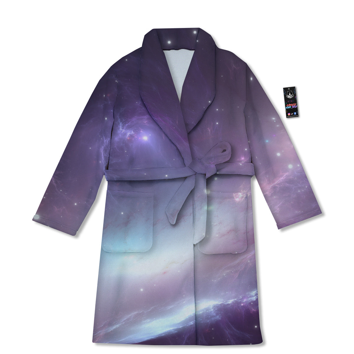 Space Cosmic Print Bathrobe-grizzshop
