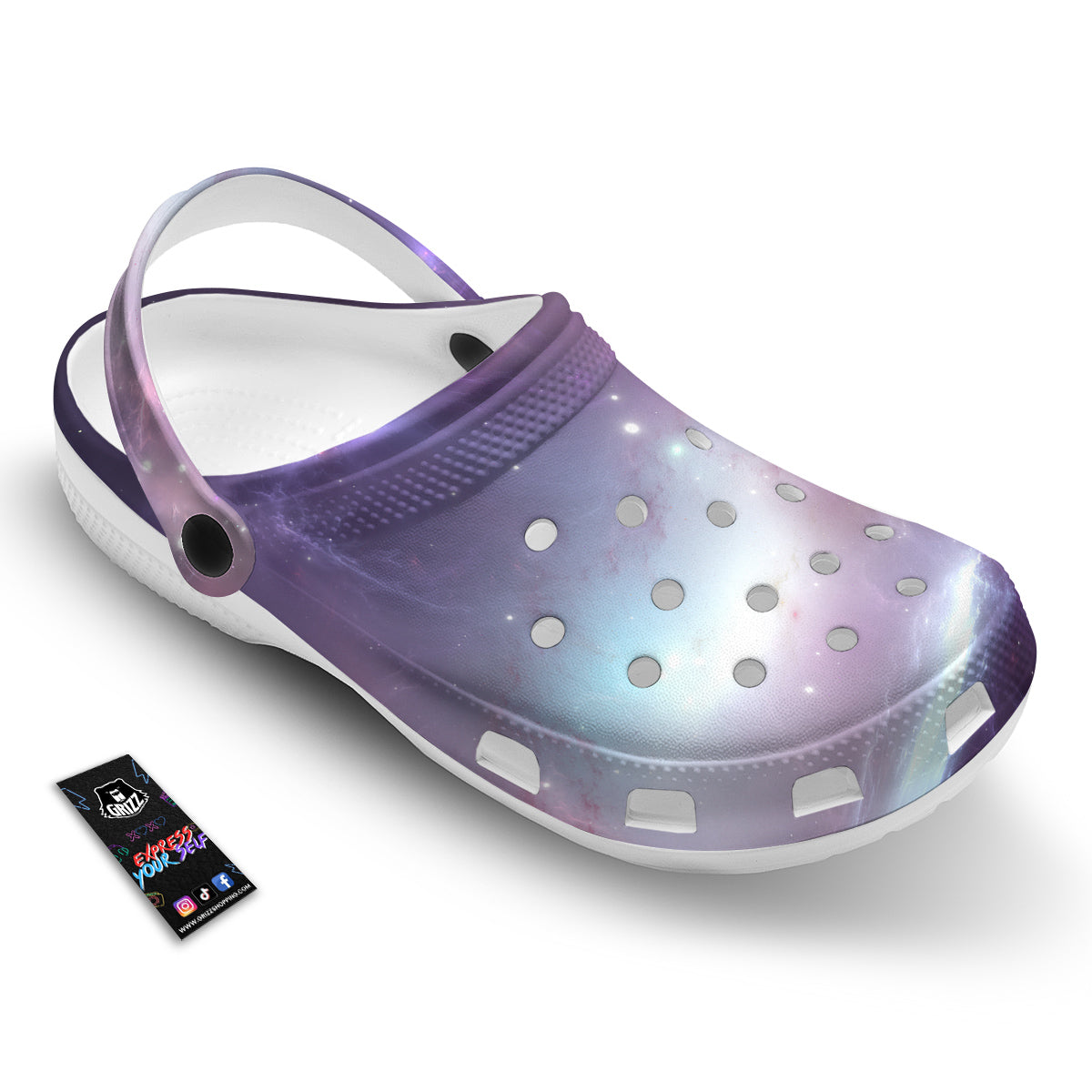 Space Cosmic Print Clog-grizzshop
