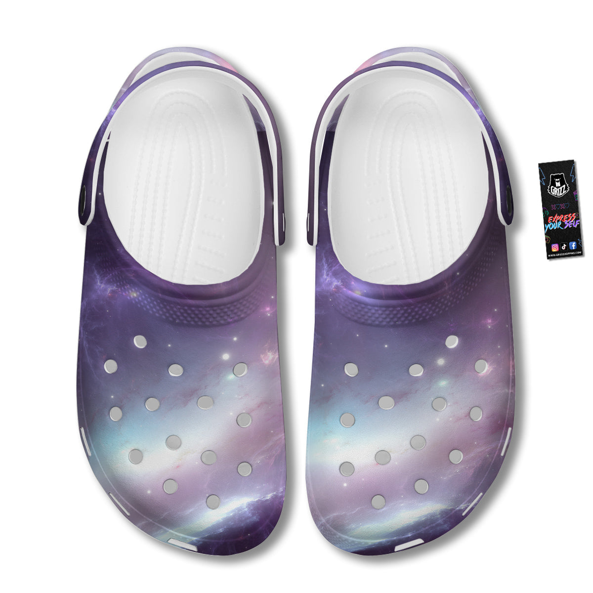 Space Cosmic Print Clog-grizzshop