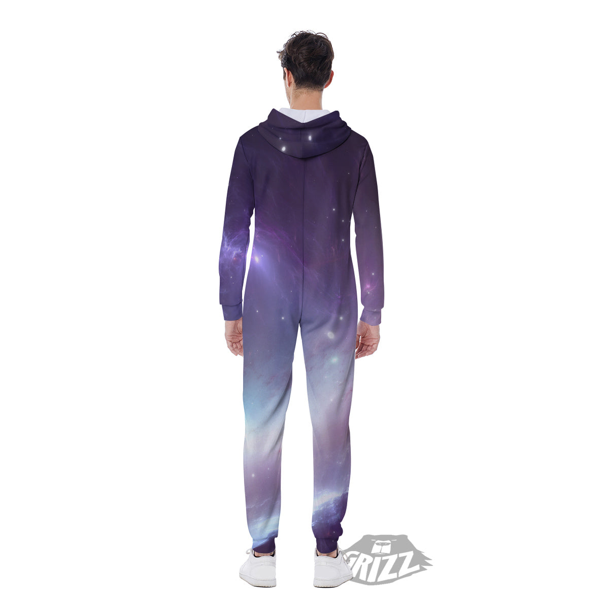 Space Cosmic Print Men's Jumpsuit-grizzshop
