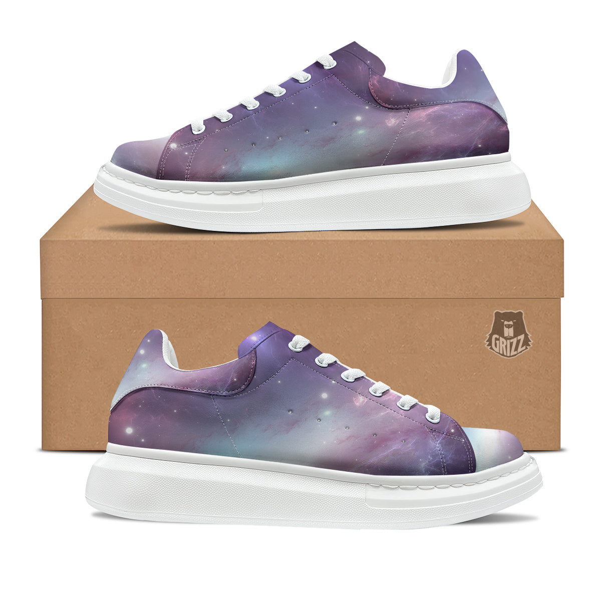 Space Cosmic Print Platform Shoes-grizzshop