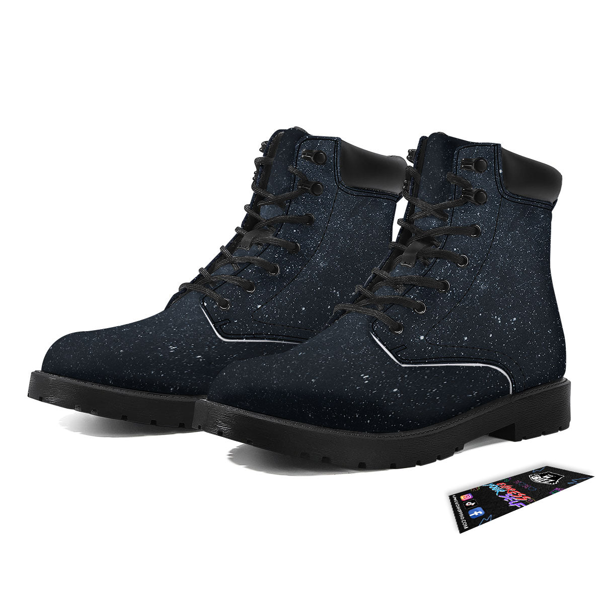 Space Dark Print Boots-grizzshop