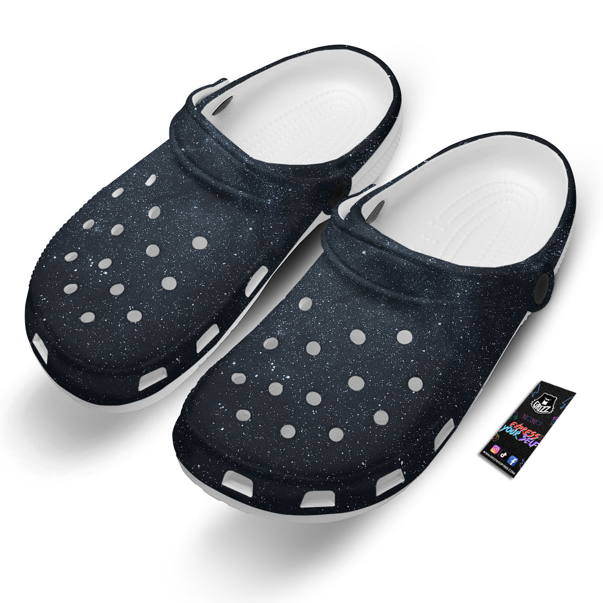 Space Dark Print Clog-grizzshop
