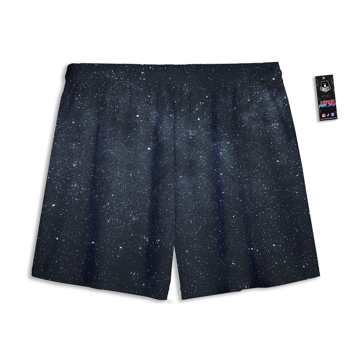 Space Dark Print Mesh Shorts