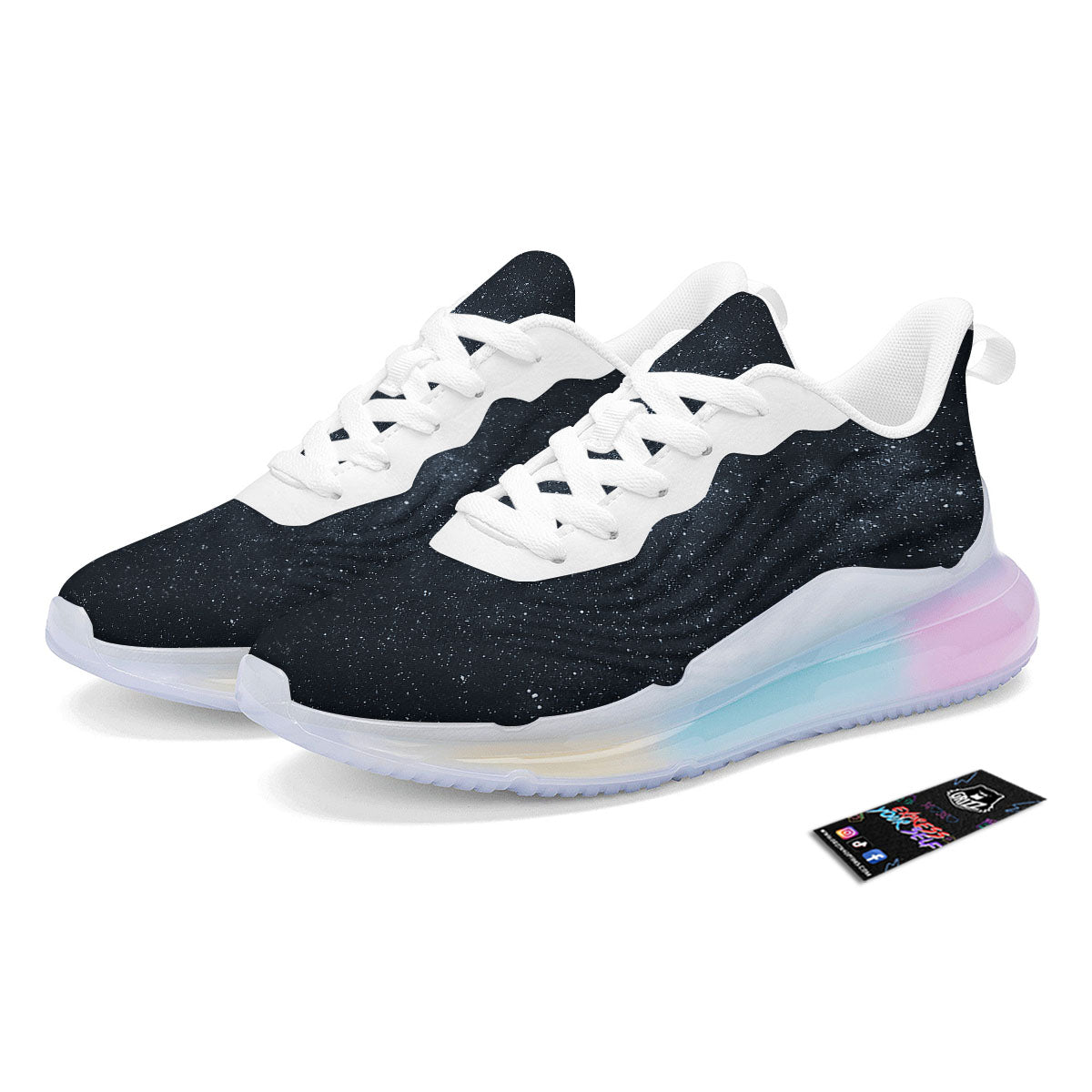Space Dark Print Running Sneakers-grizzshop