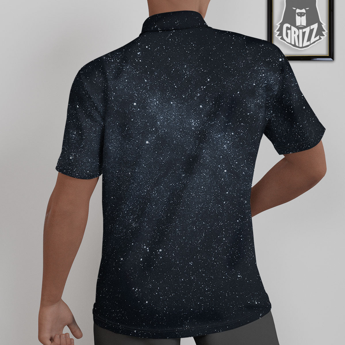 Space Dark Print Untucked Shirts-grizzshop