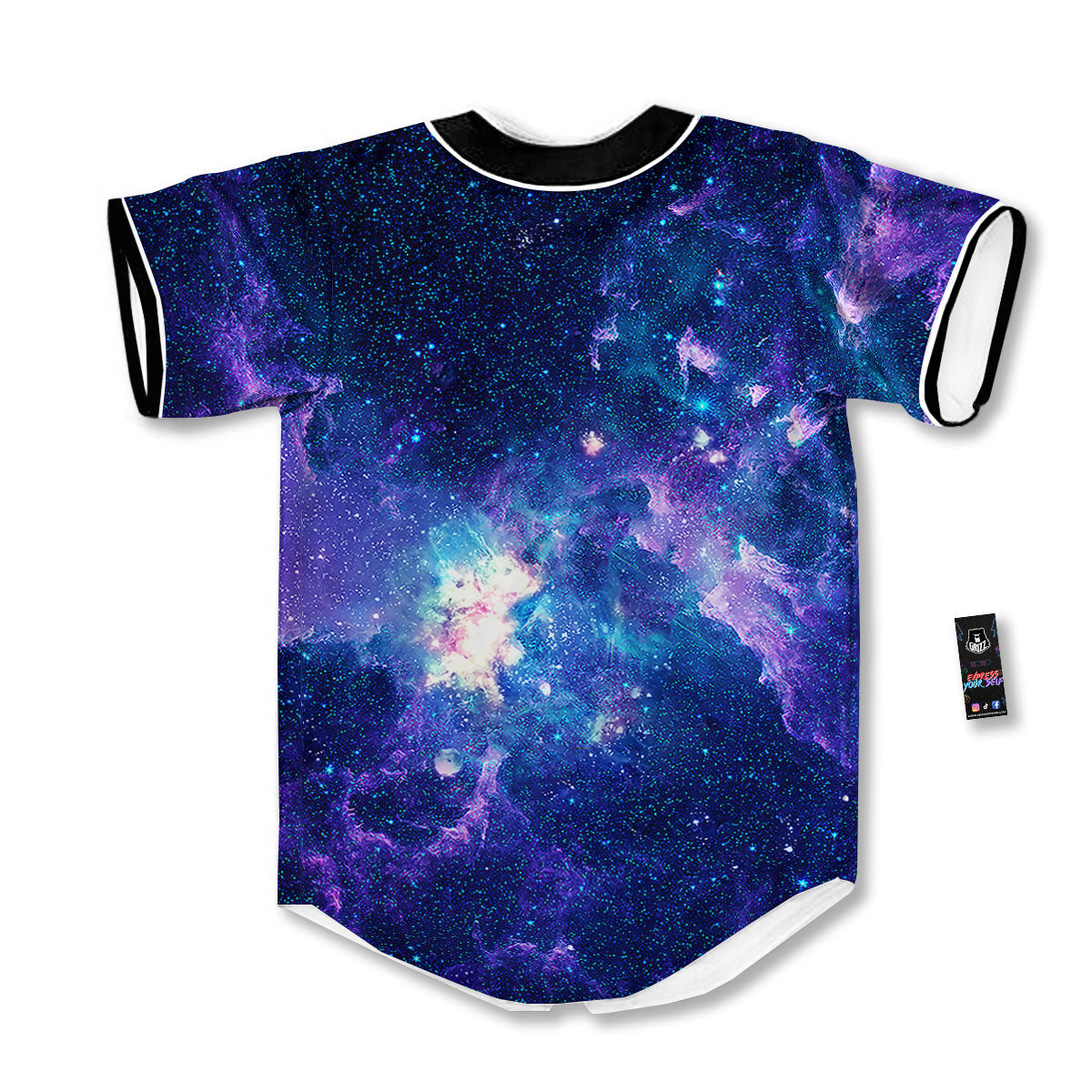 Space Deep Print Baseball Jersey-grizzshop