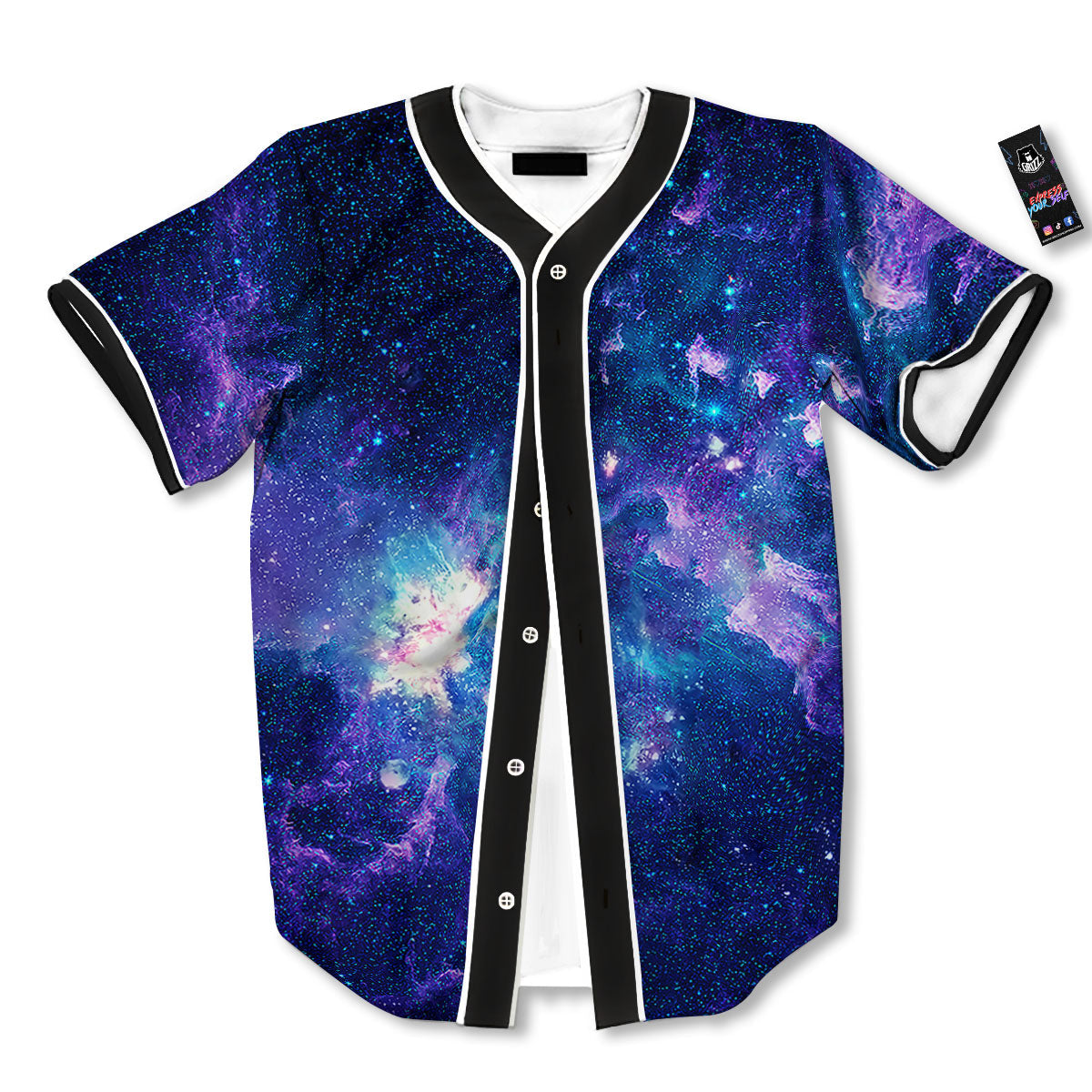 Space Deep Print Baseball Jersey-grizzshop