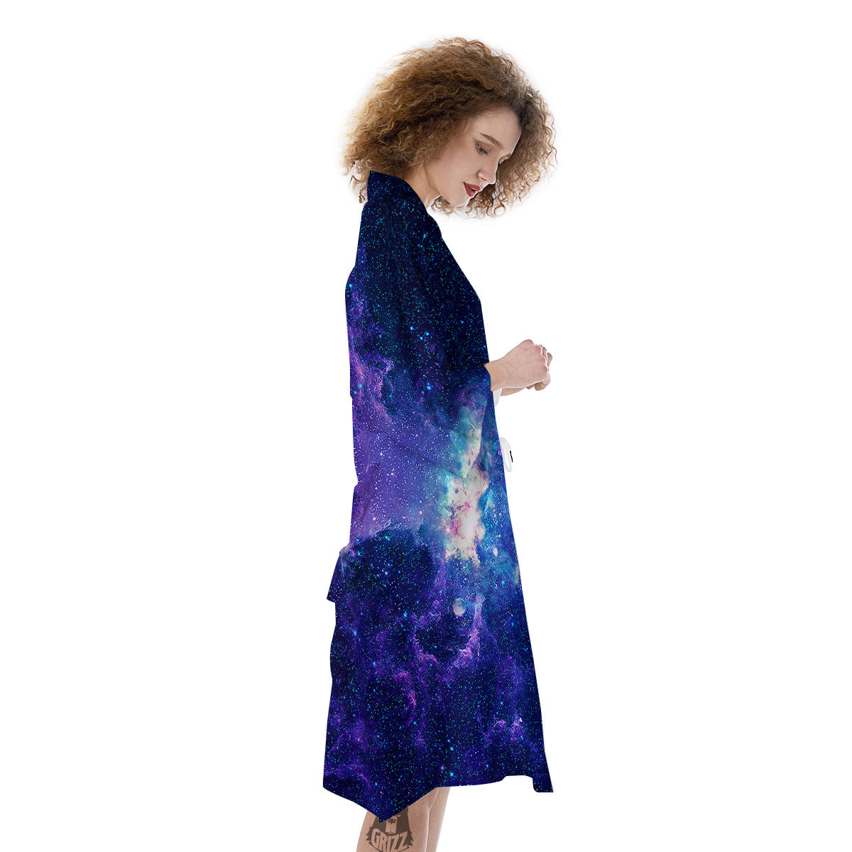 Space Deep Print Kimono-grizzshop