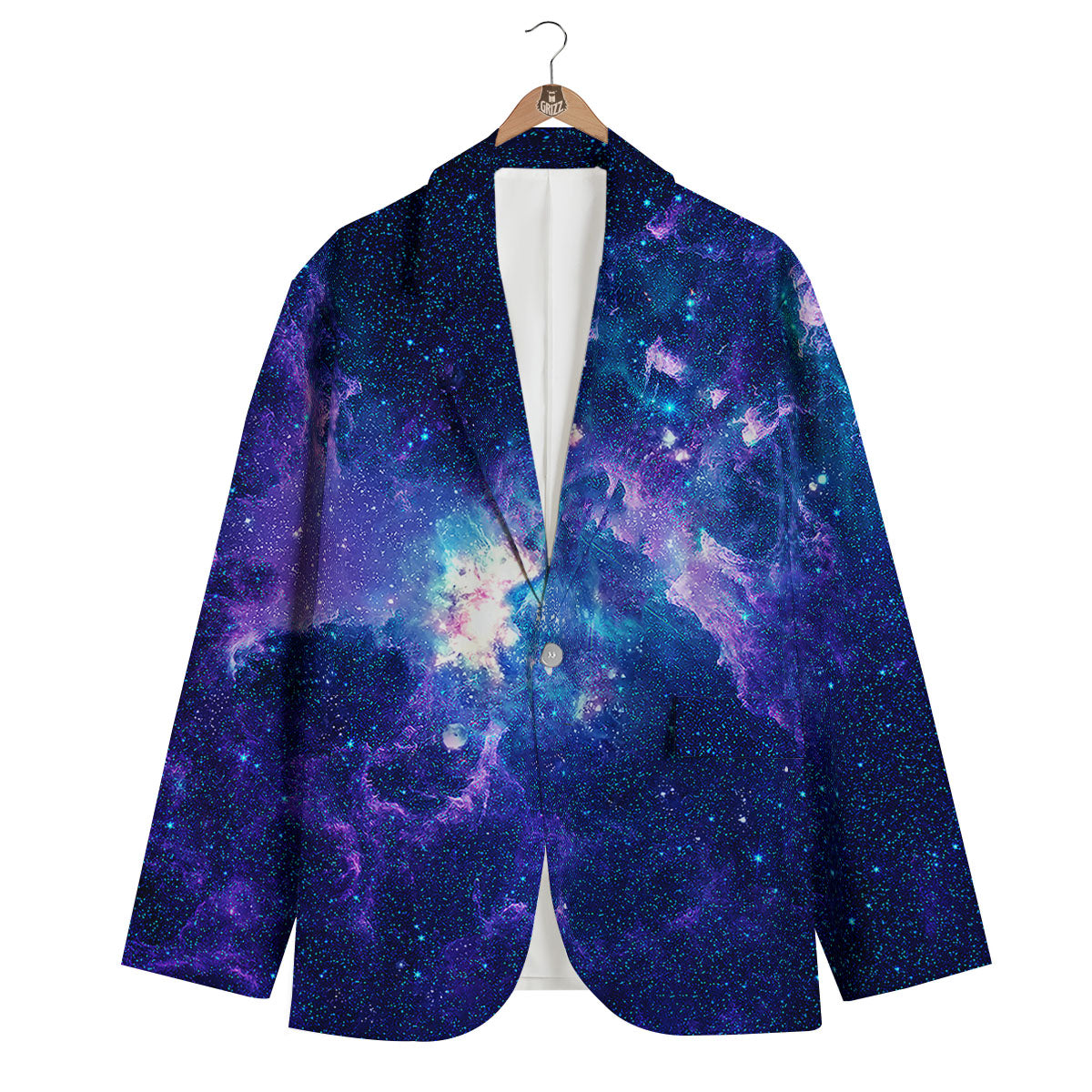 Space Deep Print Men's Blazer-grizzshop