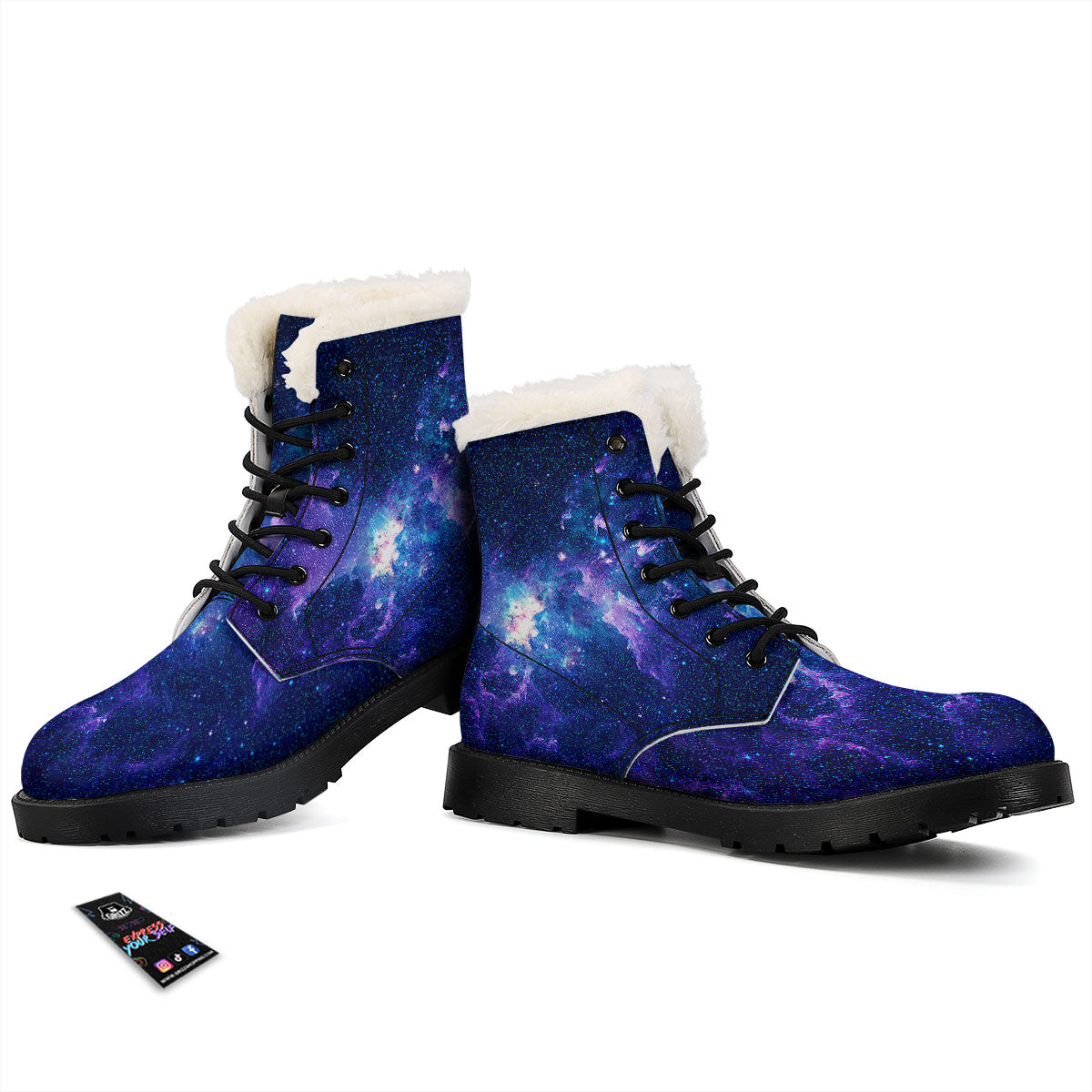 Space Deep Print Winter Boots-grizzshop