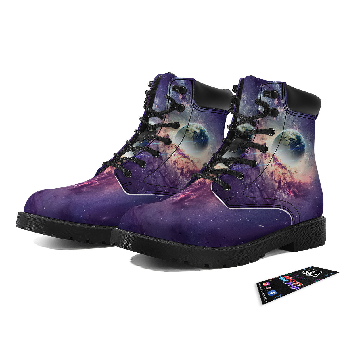 Space Endless Print Boots-grizzshop