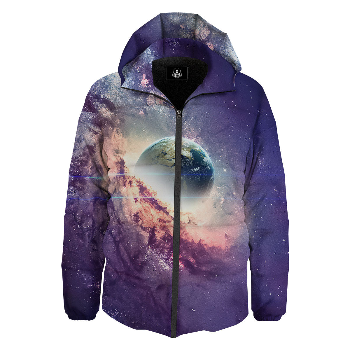 Space Endless Print Down Jacket-grizzshop