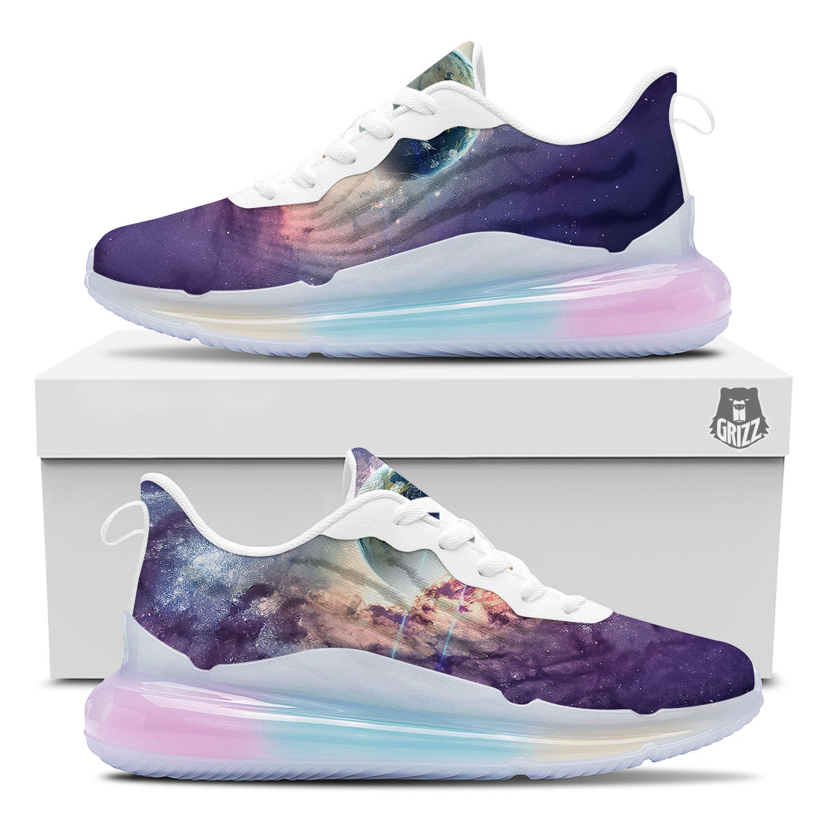 Space Endless Print Running Sneakers-grizzshop