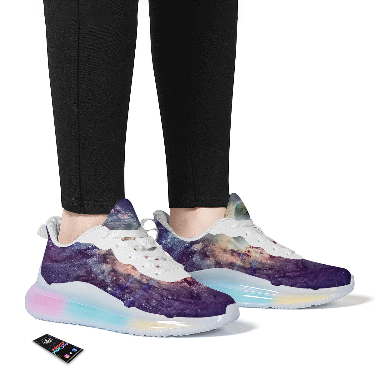 Space Endless Print Running Sneakers-grizzshop
