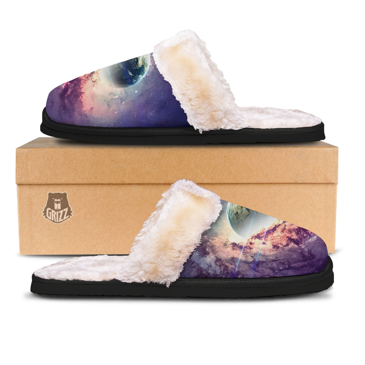 Space Endless Print Slippers-grizzshop