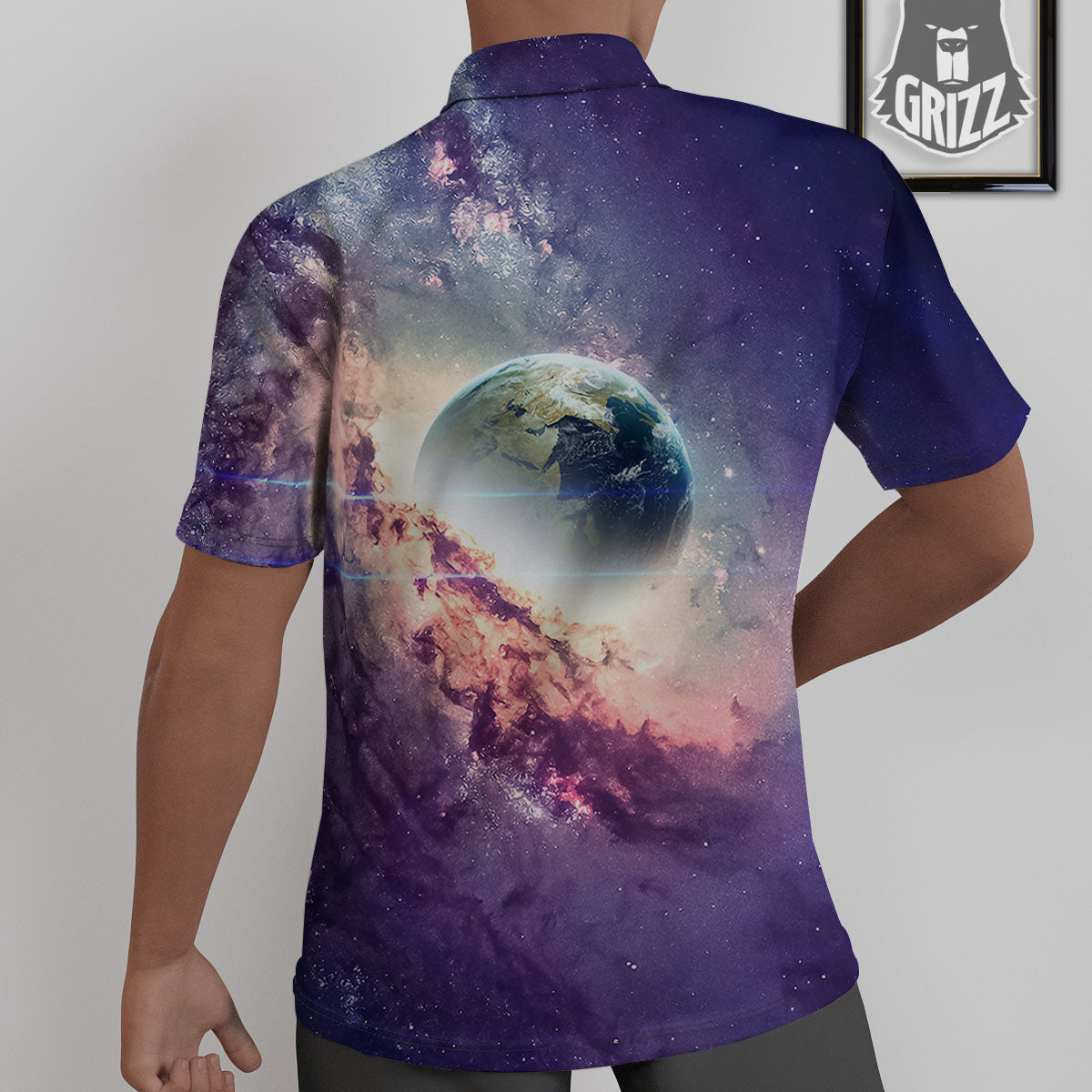 Space Endless Print Untucked Shirts-grizzshop