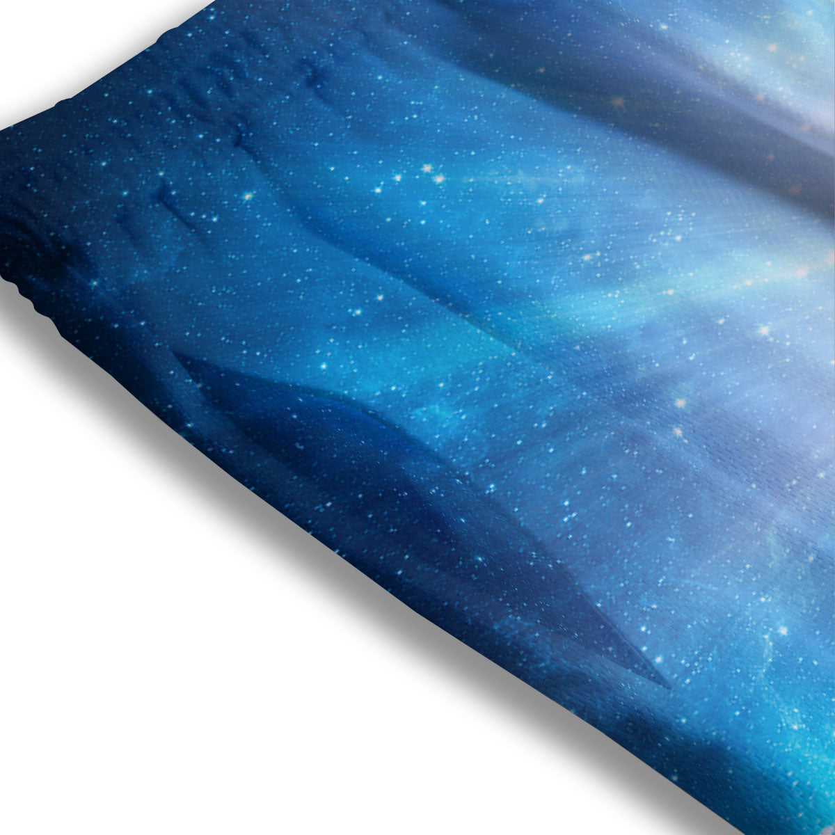 Space Light Blue Print Mesh Shorts