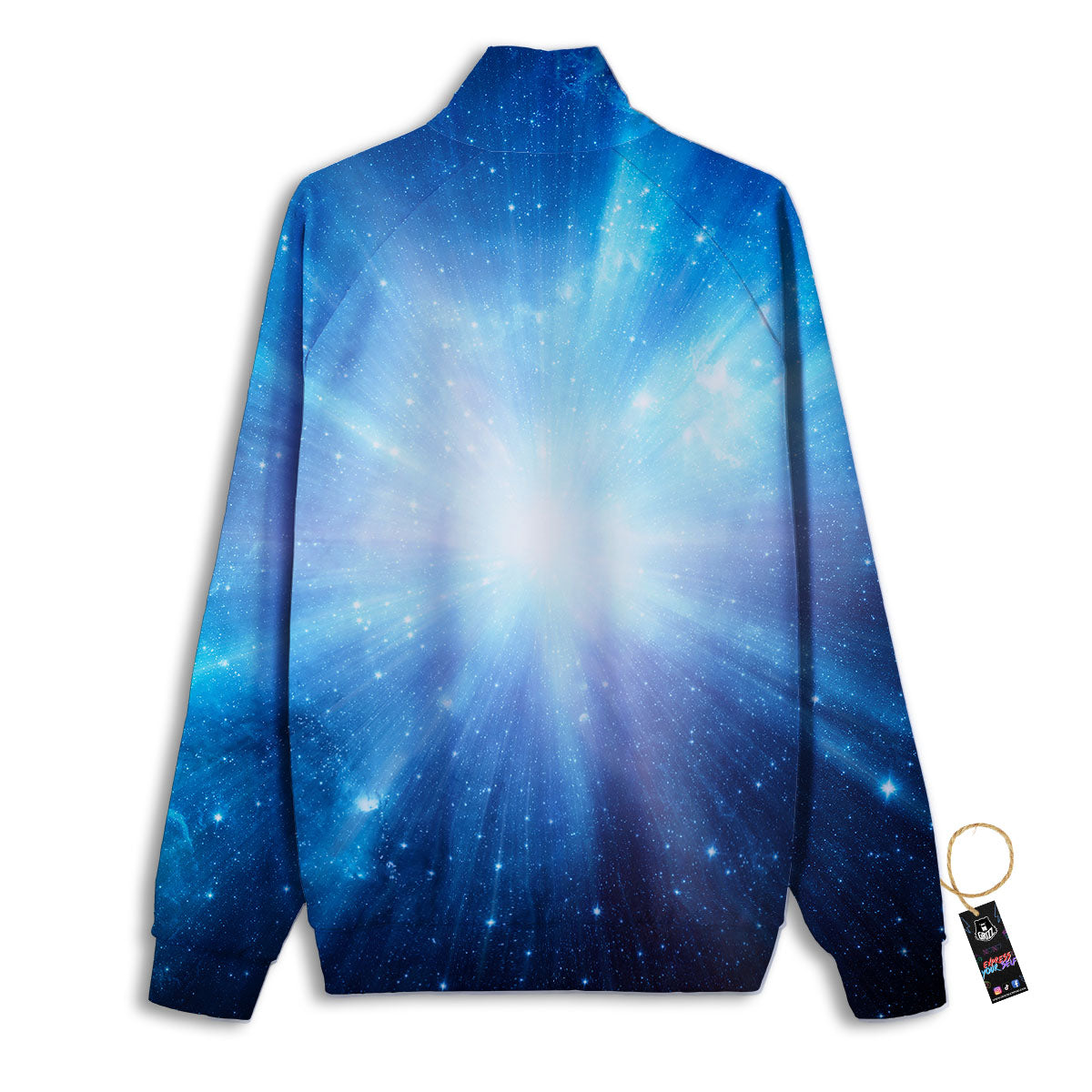 Space Light Blue Print Track Jacket-grizzshop