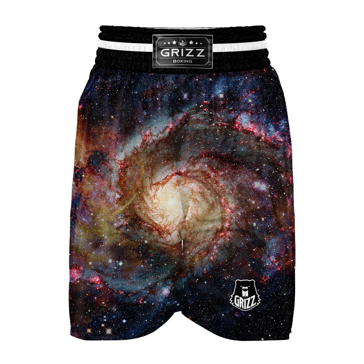 Space Milky Way Galaxy Print Boxing Shorts-grizzshop