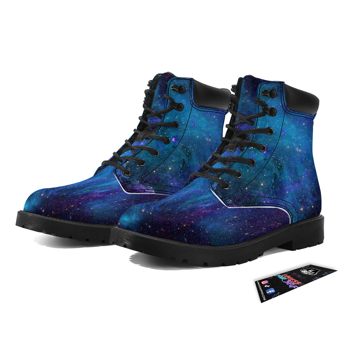 Space Nebula Print Boots-grizzshop