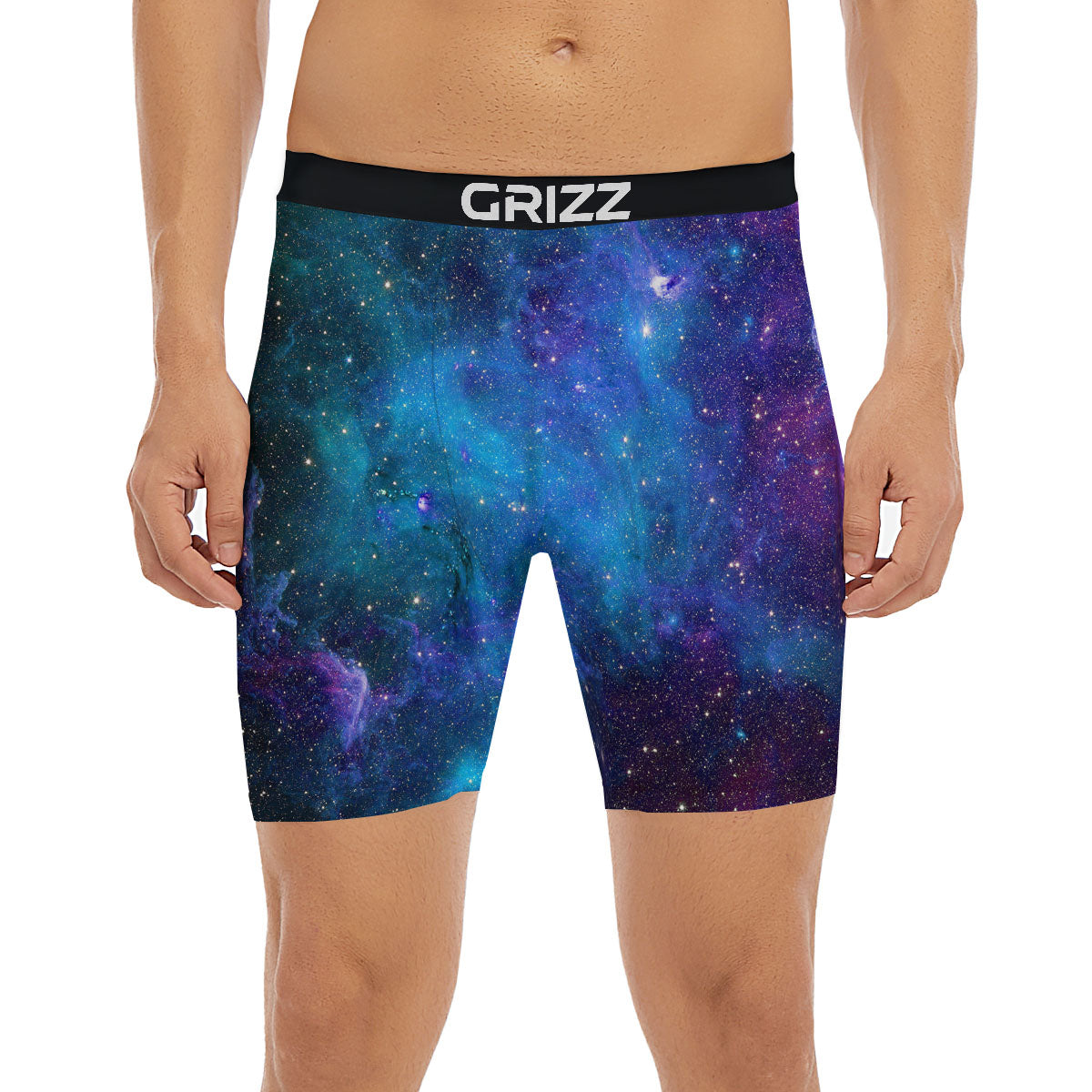 Space Nebula Print Boxer Briefs-grizzshop