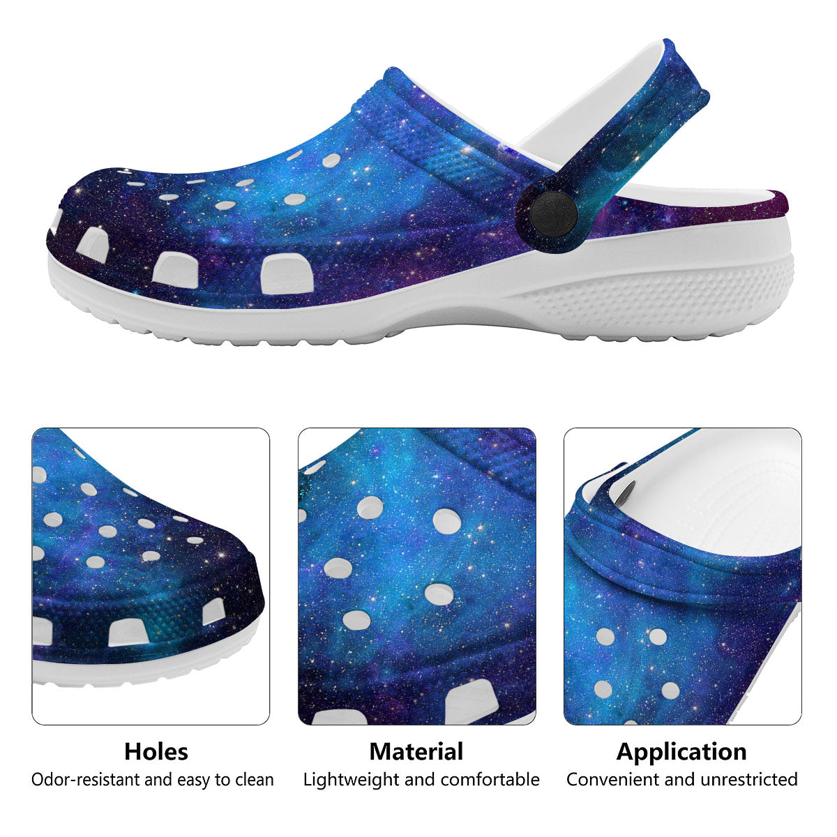 Space Nebula Print Clog-grizzshop