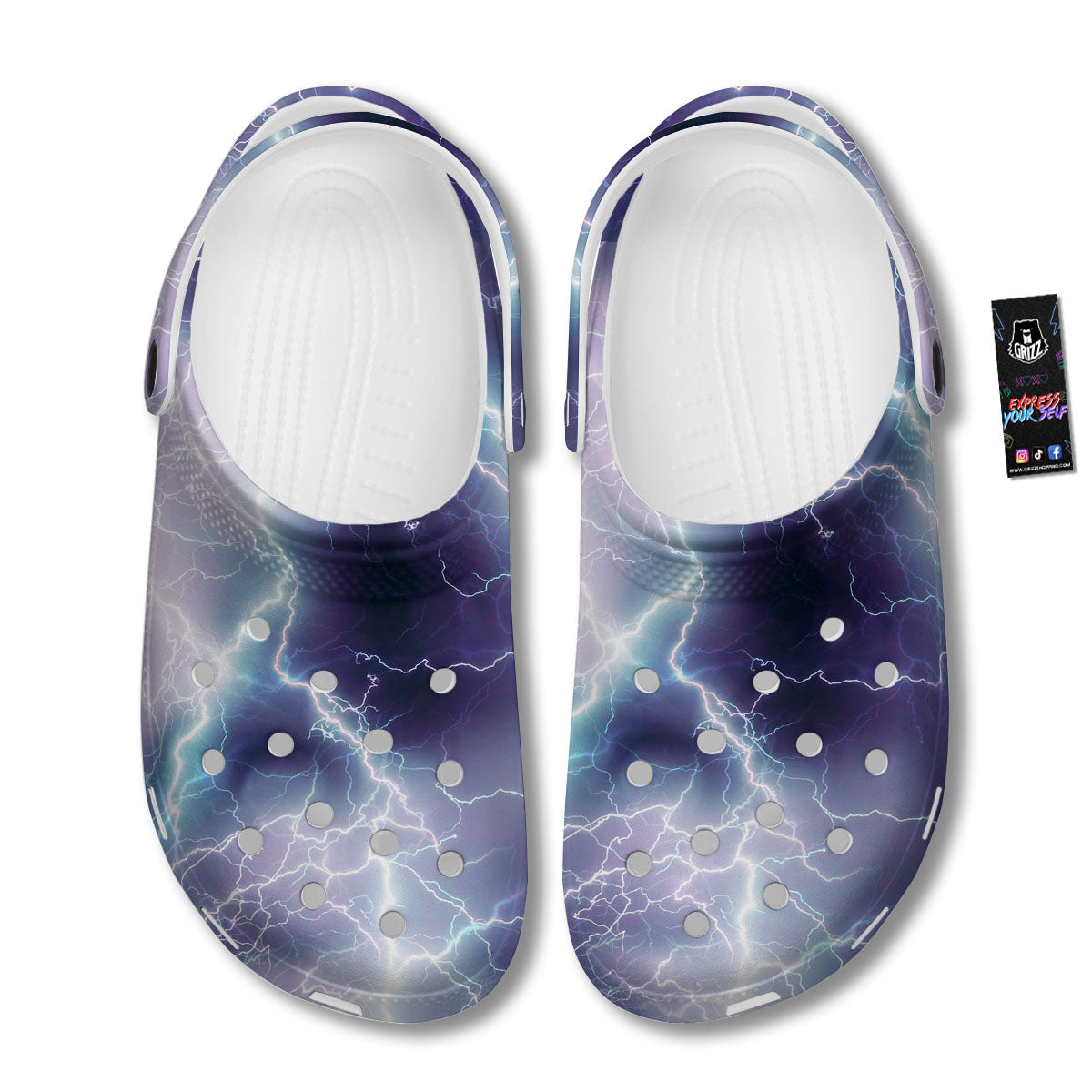Spark Lightning Print Clog-grizzshop