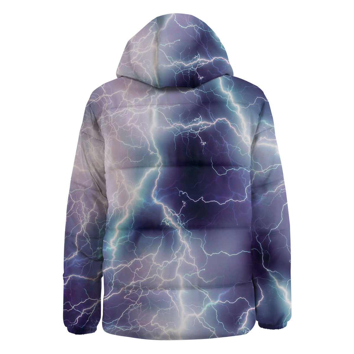 Spark Lightning Print Down Jacket-grizzshop