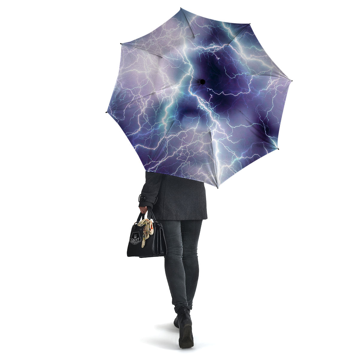 Spark Lightning Print Umbrella-grizzshop