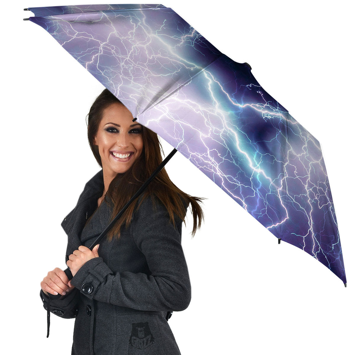 Spark Lightning Print Umbrella-grizzshop