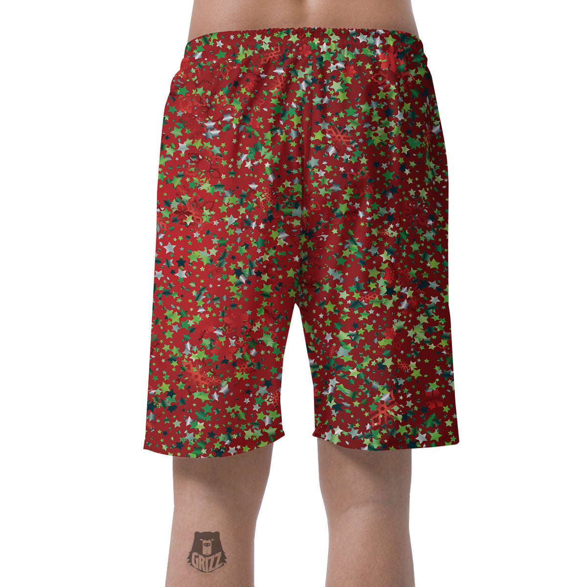 Sparkle Christmas Print Men's Shorts-grizzshop