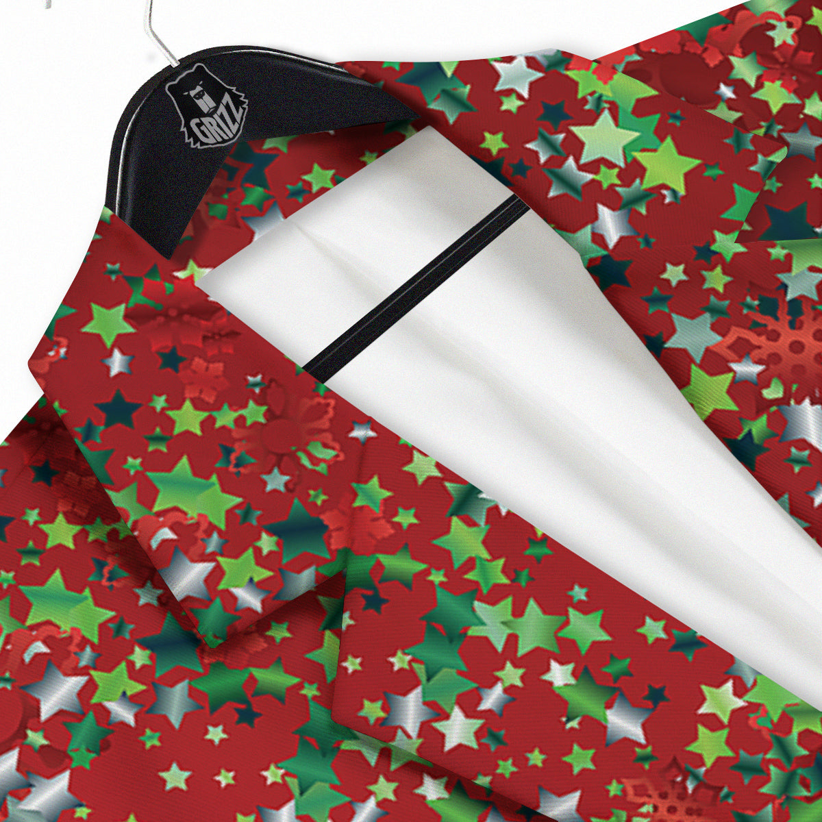 Sparkle Christmas Print Men's Sport Coat-grizzshop