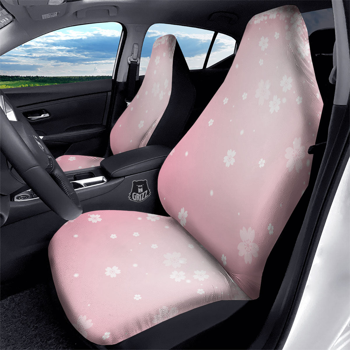 Sparkle Floral Print Car Seat Covers-grizzshop