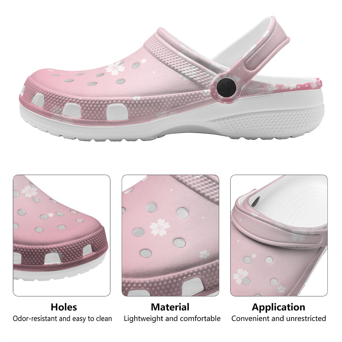 Sparkle Floral Print Clog-grizzshop