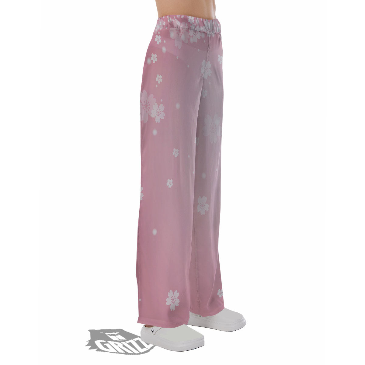 Sparkle Floral Print Pajama Pants-grizzshop