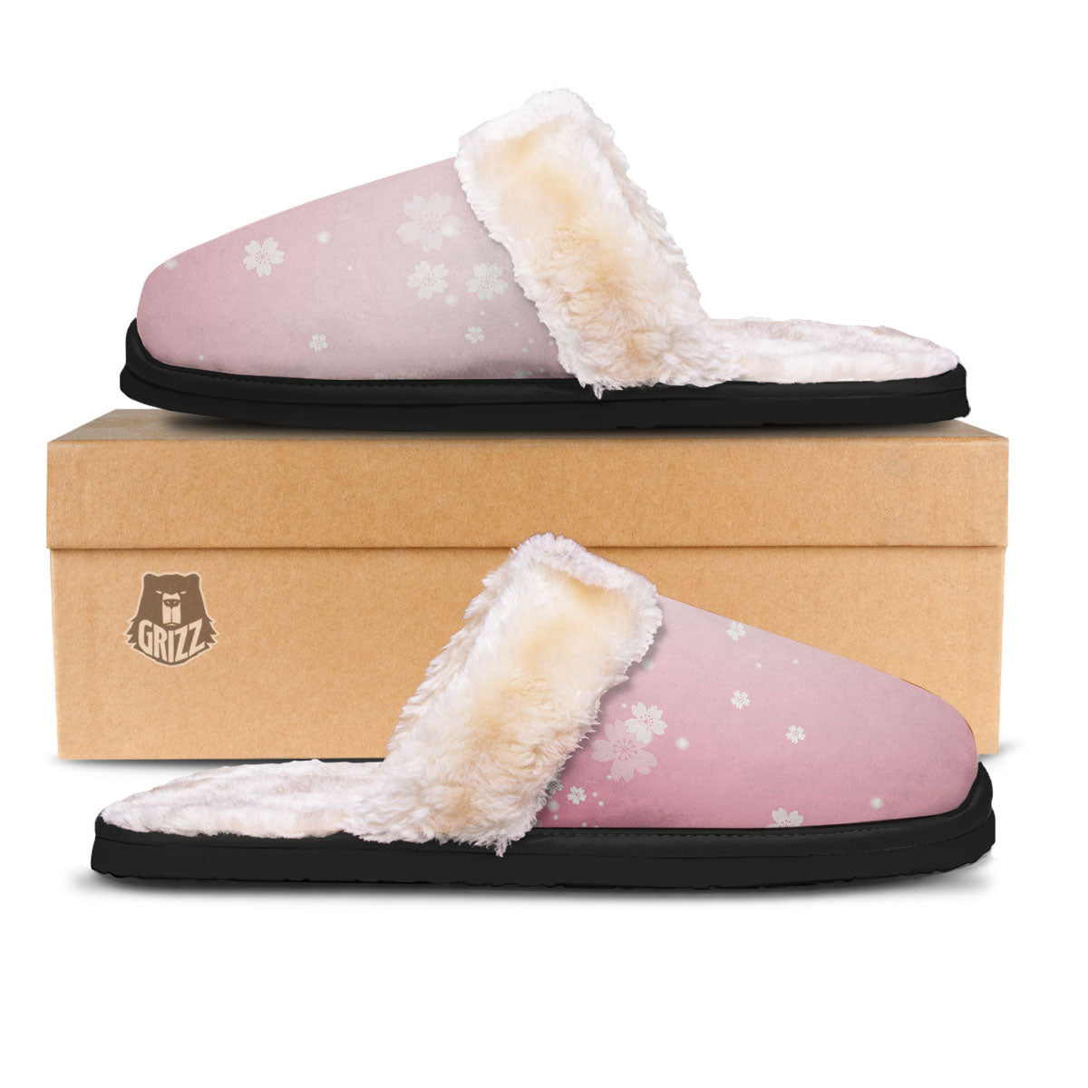 Sparkle Floral Print Slippers-grizzshop