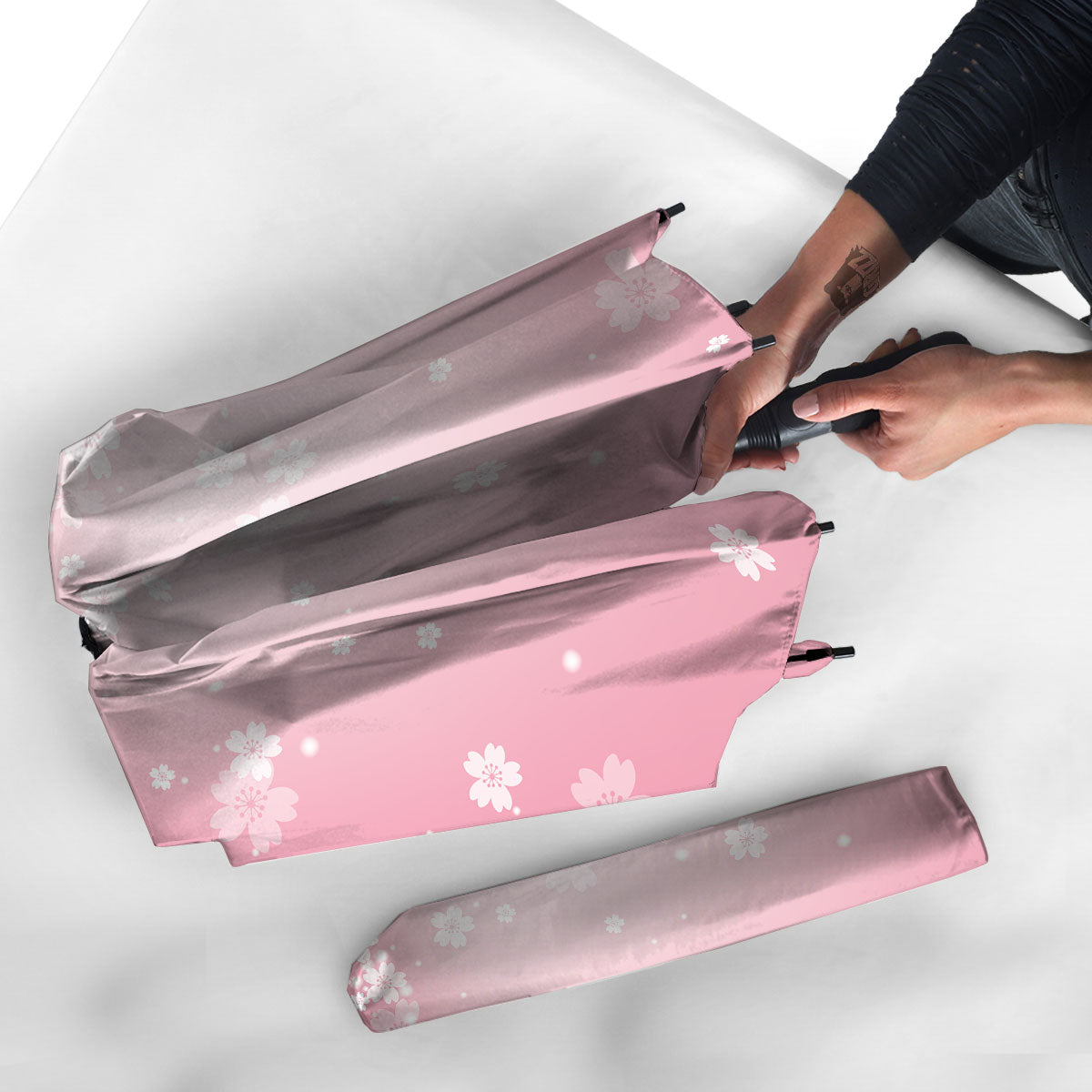 Sparkle Floral Print Umbrella-grizzshop