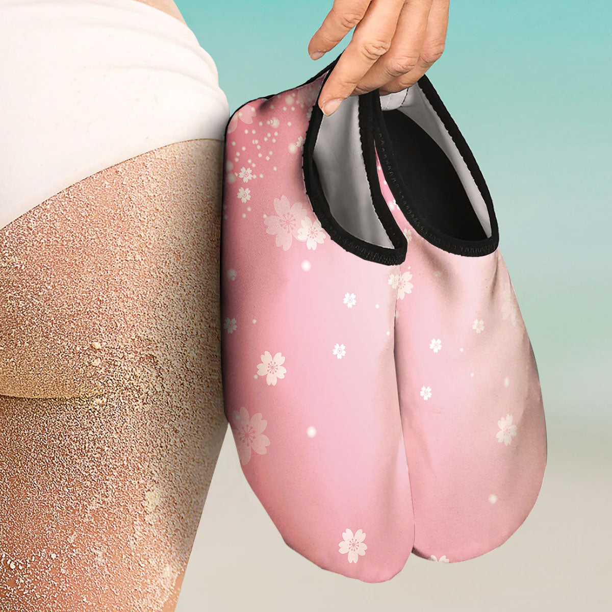 Sparkle Floral Print Water Shoes-grizzshop