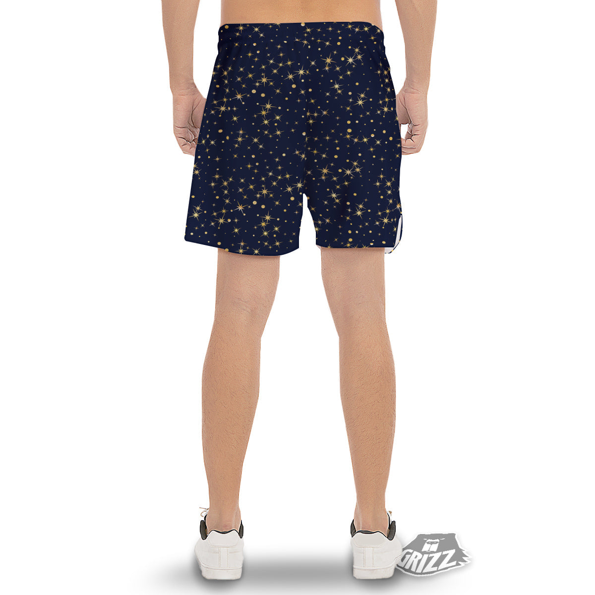 Sparkle Shiny Print Pattern Men's Gym Shorts-grizzshop