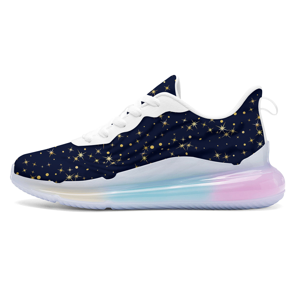 Sparkle Shiny Print Pattern Running Sneakers-grizzshop