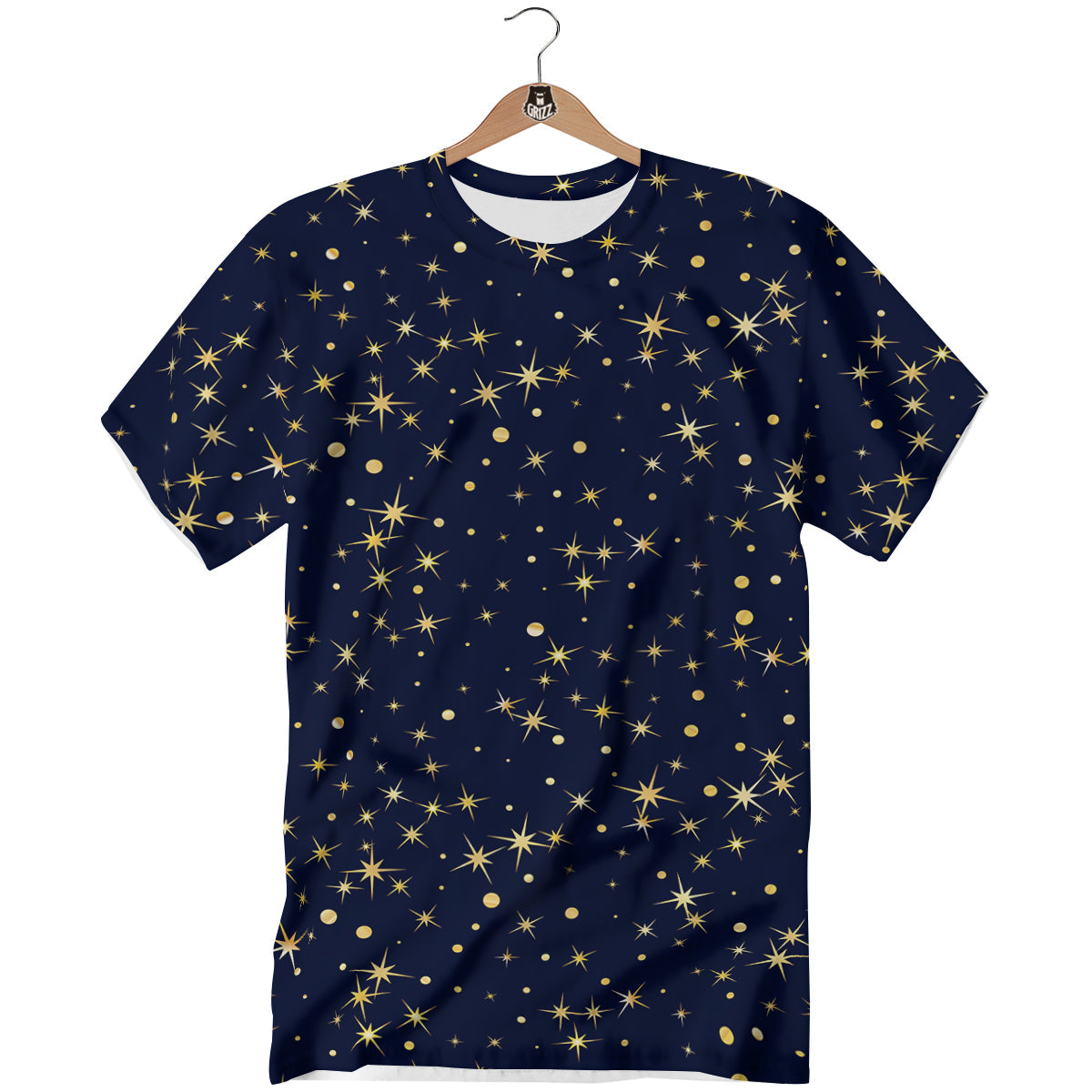 Sparkle Shiny Print Pattern T-Shirt-grizzshop