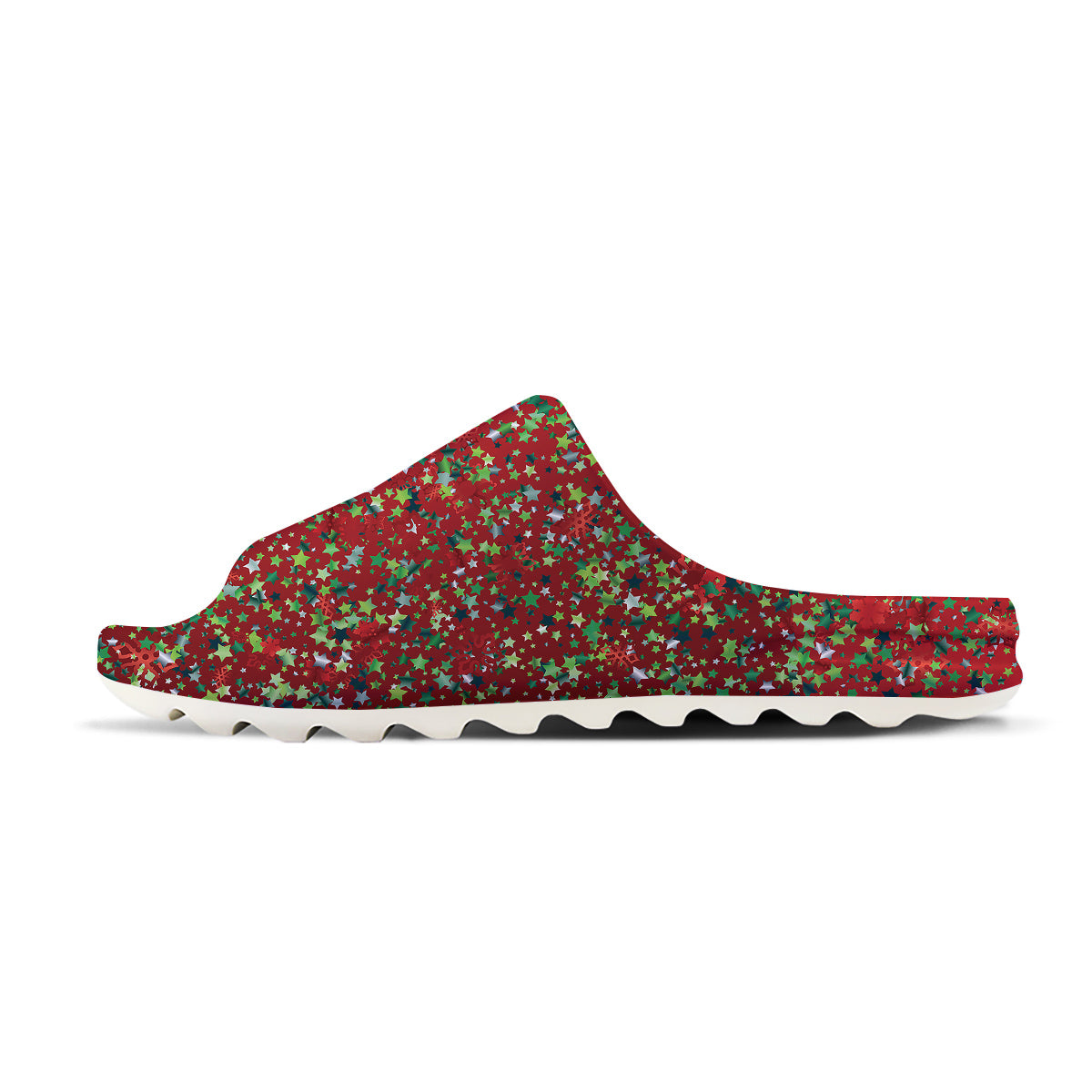 Sparkle Christmas Print Sandals-grizzshop